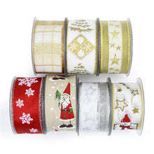 Load image into Gallery viewer, 2PCs Christmas Packing Materials Yarn-Dyed Jacquard 4cm Wide Christmas Meshbelt
