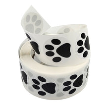 Load image into Gallery viewer, 2x500pcs Xmas Christmas  Stickers Roll Label Black Creative Footprints Ya Happy Easter Easter Day Floor Wall Gift Craft Punch
