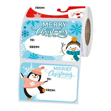 Lade das Bild in den Galerie-Viewer, 250PCs 6 Designs Square Merry Christmas Christmas Stickers Gift Tags tape
