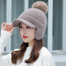 Lade das Bild in den Galerie-Viewer, Warm Winter Knit Beanie Hats Women's Korean-Style Student Wool Ear Protection Cold-Proof Unisex
