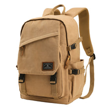 Load image into Gallery viewer, Backpack Men's Canvas with Lid Travel Backpack Female Lightweight Schoolbag Middle School Students
