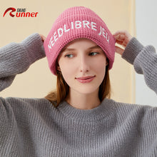 Load image into Gallery viewer, Warm Winter Knit Beanie Hats Autumn and Winter Loose Wool Letter Personality All-Matching Pullover Unisex
