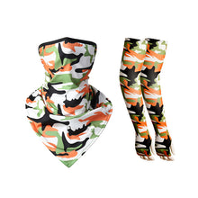 Load image into Gallery viewer, 1 Piece Triangular Binder 1 Pair Sleeves Sunscreen Ice Silk Bandana Set Summer Face Mask
