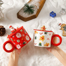 Lade das Bild in den Galerie-Viewer, Xmax Christmas Cup Gift Cartoon Ceramic with Lid Cute Student Office Good-looking Mark
