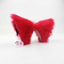 Lade das Bild in den Galerie-Viewer, 2x Halloween Xmas Christmas Gifts Decoration Anime Party Cat Ears Barrettes Lolita Adult Lady like Woman Fox Bow
