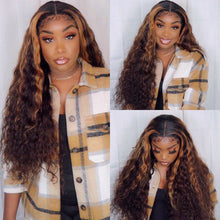 Load image into Gallery viewer, Women Wig African Small Curly Long Curly Hair Gradient Synthetic Wigs W116
