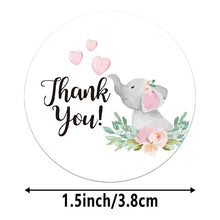 Load image into Gallery viewer, 3x500pcs Xmas Christmas Stickers Roll Label 8 Kinds of Big and Small Elephant Thank You Self- Gift Sealing
