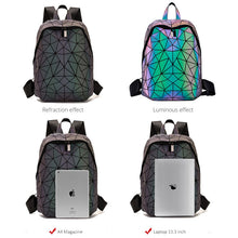 Load image into Gallery viewer, Folding Geometric Rhombus Backpack Fashion Large Capacity Student Schoolbag
