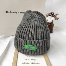 Load image into Gallery viewer, Warm Winter Knit Beanie Hats Korean Wool All-Match Pink Solid Color Unisex
