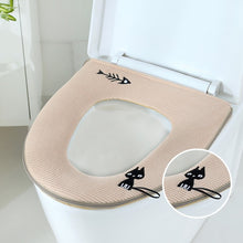 Load image into Gallery viewer, 3pcs Toilet Seat Cover Pads Portable   Household Thicker Warm       Zipper Cartoon
