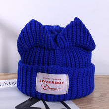 Lade das Bild in den Galerie-Viewer, Warm Winter Knit Beanie Hats New Double-Layer Wool with Ears Internet Celebrity Star Unisex
