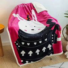 Lade das Bild in den Galerie-Viewer, Double Layer Thickened Cartoon Lambswool Flannel Children's Blanket Baby Blanket Gift Blanket
