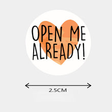 Load image into Gallery viewer, 2x500pcs Xmas Christmas  Stickers Roll Label Open Me Already Gifts Packaging Thanks
