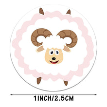 Load image into Gallery viewer, 2x500pcs Xmas Christmas  Stickers Roll Label Animal World Sheep Panda Snake Award Incentive Toy  Sealing
