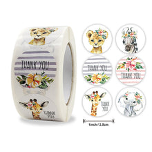 Load image into Gallery viewer, 2xXmas Christmas  Stickers Roll Label 500Pcs/ Thank You   1-Inch 25mm Combination Set
