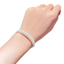 Load image into Gallery viewer, 2PCs Simple Double Layer Pearl Rhinestone Bracelet Christmas Children&#39;s Day Gifts for Girls
