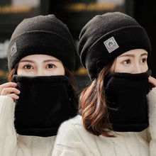 Lade das Bild in den Galerie-Viewer, Warm Winter Knit Beanie Hats Women's All-Matching Woolen Fleece-Lined Korean Style Cycling Earflaps Unisex
