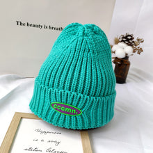Load image into Gallery viewer, Warm Winter Knit Beanie Hats Korean Wool All-Match Pink Solid Color Unisex
