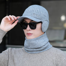 Lade das Bild in den Galerie-Viewer, Warm Winter Knit Beanie Hats Fleece-Lined Men's Ear Protection Student Windproof Cycling Scarf Unisex
