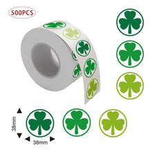 Load image into Gallery viewer, 2x500pcs Christmas Xmas Four-Leaf Clover St. Patrick&#39;s Day Irish Envelope Gift Packing Bag Sticker tape
