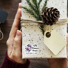 Load image into Gallery viewer, 2x500pcs Christmas Xmas Oh Happy Day Your Order Is Here Pig Special-Shaped Stickers tape
