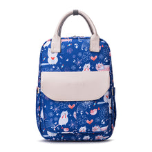 Lade das Bild in den Galerie-Viewer, Backpack Fashion Stitching Baby Diaper Bag Dry Wet Separation Baby out Convenient  Large Capacity Printing Bottle Mummy Bag
