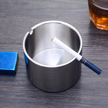 Load image into Gallery viewer, Ashtray KTV Stainless Steel Oversized  Simple Anti-Gray Fly Windproof Commercial Lettering Ashtray
