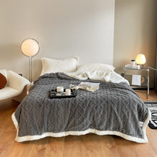 Load image into Gallery viewer, Autumn and Winter Thickening Taffeta Blanket Thermal Blanket Berber Fleece Blanket Flannel Casual Blanket
