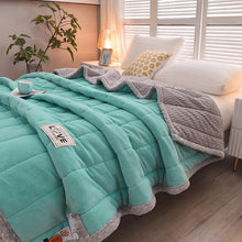 Load image into Gallery viewer, Milk Fiber Babe Cashmere AB Three-Layer Blanket Composite Blanket Thickened Bedroom Blanket
