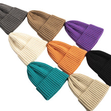 Lade das Bild in den Galerie-Viewer, Warm Winter Knit Beanie Hats Women's Korean-Style All-Match Solid Color Woolen Women's Outdoor Thickened Unisex
