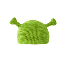Lade das Bild in den Galerie-Viewer, Warm Winter Knit Beanie Hats Green Monster Shrek Cartoon Cute Headgear Wool Unisex
