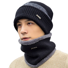 Load image into Gallery viewer, Warm Winter Knit Beanie Hats Men 'S Winter Warm Wool Tide Big Head Scarf Wool Scarf Unisex
