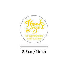 Load image into Gallery viewer, 2x500pcs Christmas Xmas White Background Gilding Hand Made Thank You Envelope Gift Packaging Decorative Stickers tape
