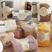 Load image into Gallery viewer, Version A Taffeta B Version Berber Fleece Blanket Autumn and Winter Jacquard Double Layer Thickened Leisure Blanket
