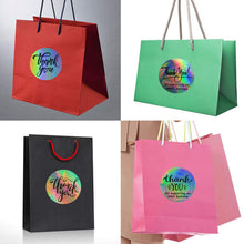 Load image into Gallery viewer, 2x500pcs Xmas Christmas  Stickers Roll Label Laser Bronzing Wedding Shopping Tote Bag Decoration Gift Thank You
