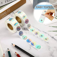 Load image into Gallery viewer, 2x500pcs Christmas Xmas Clothes Shoes and Hats Socks S M L XL XXL XXXL Laser Size Label Sticker tape
