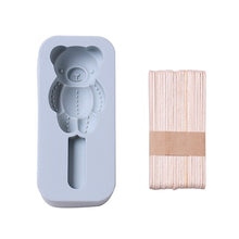 Load image into Gallery viewer, 2PC Silicone Mold Rabbit Bear Shape Silicone Mold Ice Tray Ice Cream Stick Mold
