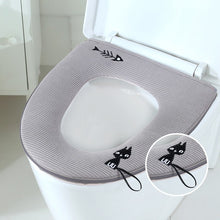 Load image into Gallery viewer, 3pcs Toilet Seat Cover Pads Portable   Household Thicker Warm       Zipper Cartoon
