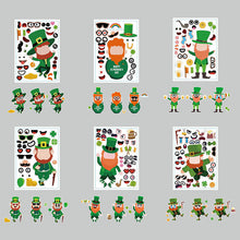 Load image into Gallery viewer, 2x500pcs Christmas Xmas St. Patrick&#39;s Day St. Patrick&#39;s Day Irish Elf Puzzle Stickers tape
