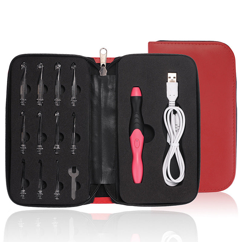11 Sizes Crochet Hook Set USB Rechargeable Crochet Hooks, DIY Hand Knitting Tools