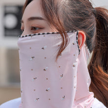 Lade das Bild in den Galerie-Viewer, 2PCs Ice Silk Ear Hanging Mask Breathable Face Towel Sunscreen Summer for Outdoor Cycling
