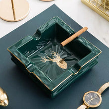 Lade das Bild in den Galerie-Viewer, Ashtray Ceramic Decorative Ash Tray Creative Household  Square  Cigar  Ceramic Ashtray
