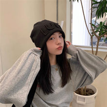 Lade das Bild in den Galerie-Viewer, Warm Winter Knit Beanie Hats  Japanese Style Face-Looking Small Women Internet Celebrity Fleece-Lined Toe Cap Unisex
