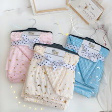 Load image into Gallery viewer, Starry Sky Bronzing and Silver Plating Soothing Blanket Cover Blanket Stroller Blanket Bubble Velvet Blanket
