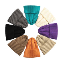 Lade das Bild in den Galerie-Viewer, Warm Winter Knit Beanie Hats Women's Korean-Style All-Match Solid Color Woolen Women's Outdoor Thickened Unisex

