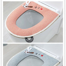 Load image into Gallery viewer, 3pcs soft Toilet Seat Cover Pads Summer Linen Four Seasons     Zipper

