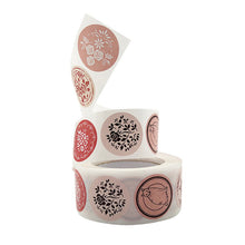 Load image into Gallery viewer, 2x500pcs Xmas Christmas  Stickers Roll Label Thank You Pink Baking Gift Sealing Envelope
