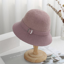 Lade das Bild in den Galerie-Viewer, Warm Winter Knit Beanie Hats 2021  Women's Solid Color Stitching Cashmere Fisherman Sunshade Unisex
