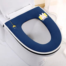 Load image into Gallery viewer, 3pcs Toilet Seat Household Plush Thickened Zipper Four Seasons  Waterproof Cute Toilet Seat Cover
