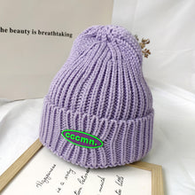 Load image into Gallery viewer, Warm Winter Knit Beanie Hats Korean Wool All-Match Pink Solid Color Unisex

